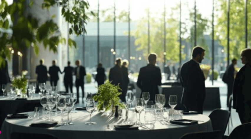 Corporate event setup