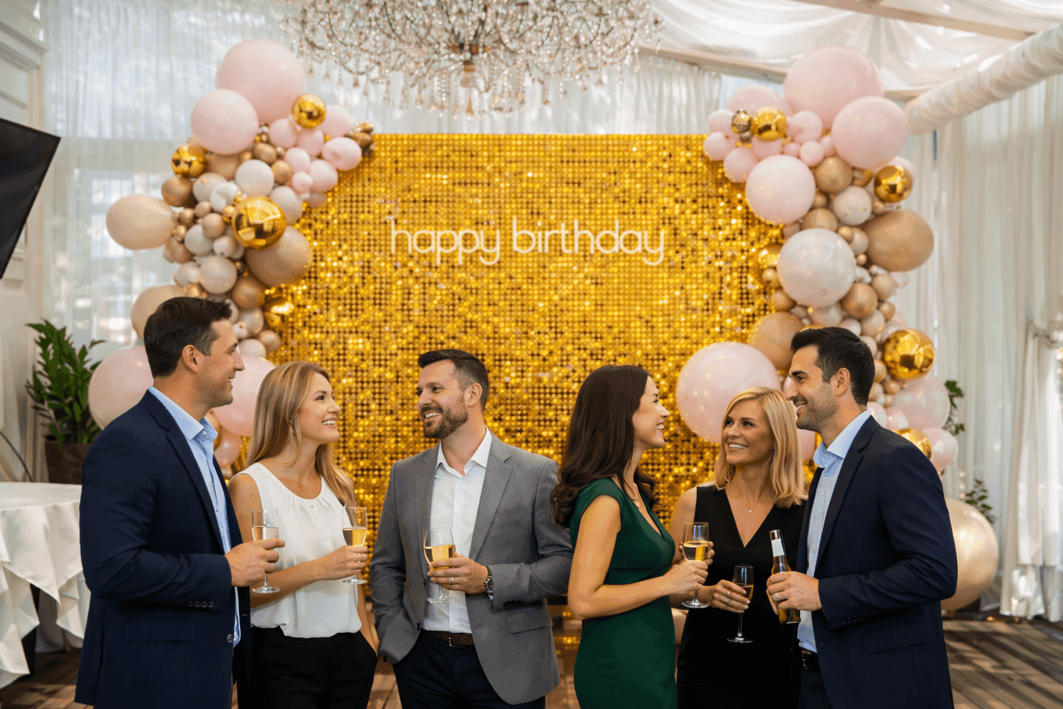 Wedding reception setup